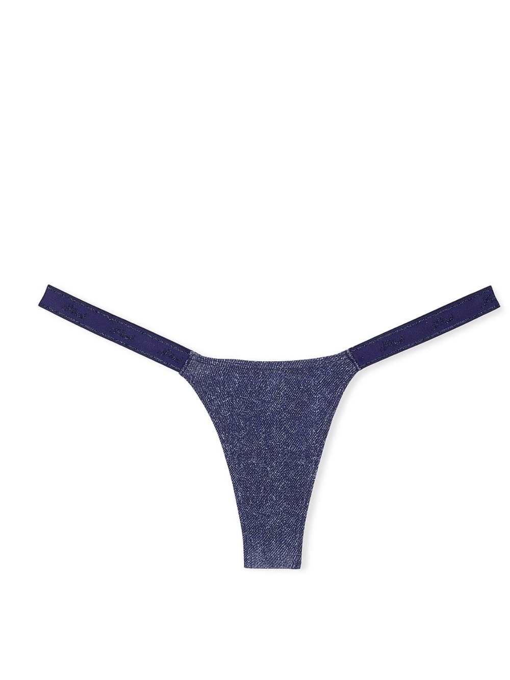 Logo Cotton High-Leg Micro Thong Panty